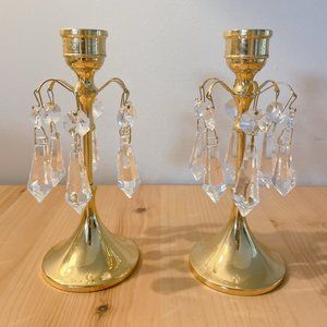 Gold Layered / Crystal Candelabra